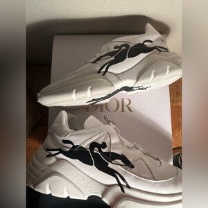 Longchamp White and Black  logo Sneakers size 41 - W10.5 -M 8